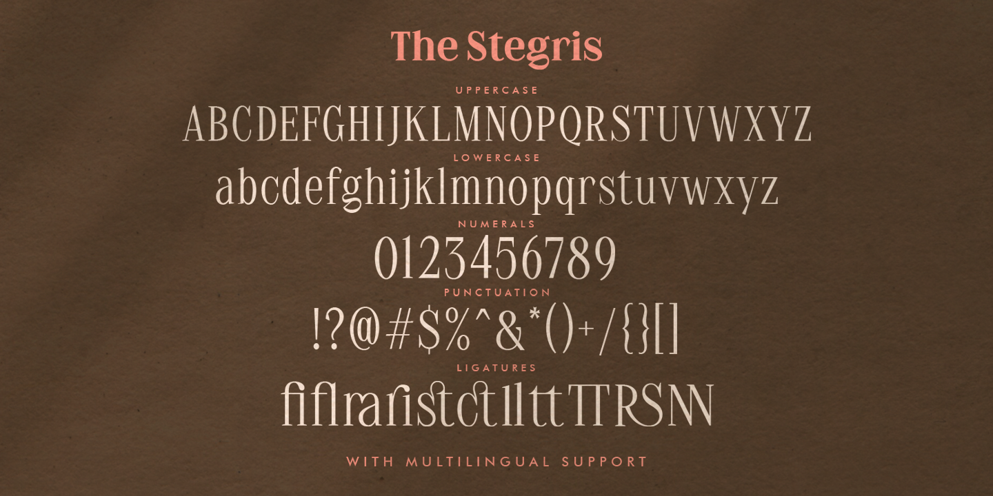 The Stegris SemiBold Font preview